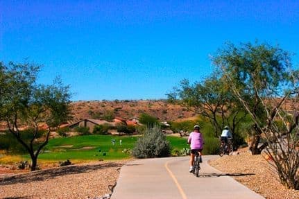 Saddlebrooke Arizona  bike & walking path Saddlebrooke AZ bike and walking path